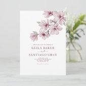 De lente kersenbloesem de bruiloft van uitnodiging (Staand voorkant)