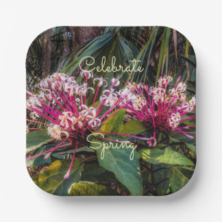 De lente komt eraan. Papieren Bordje