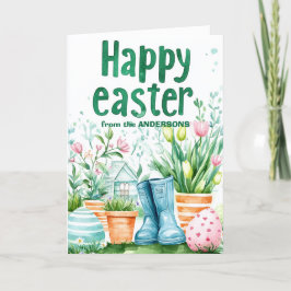 De lente komt Gelukkig Pasen Feestdagen Kaart