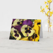 De lente Pansies Kaart (Gele Bloem)
