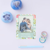 De lente van de bruiloft florale groene foto spare flyer (Enkel)