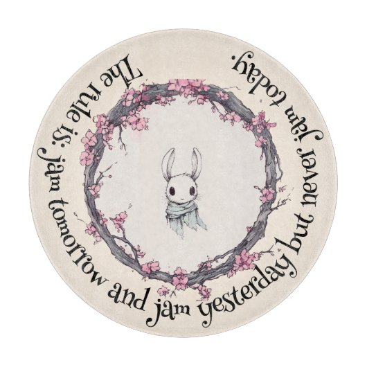 De lente van een haas, kersenbloesems snijplank (Voorkant)