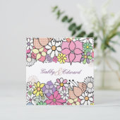 De Lente van het huwelijk bloeit de Uitnodiging (Staand voorkant)