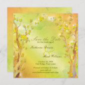 De lente van het Vertrek Bohemen Bespaar de Datum Save The Date (Voorkant / Achterkant)