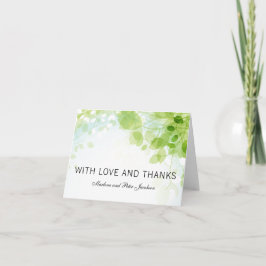 De lente verlaat Waterverf dank u Bedankkaart