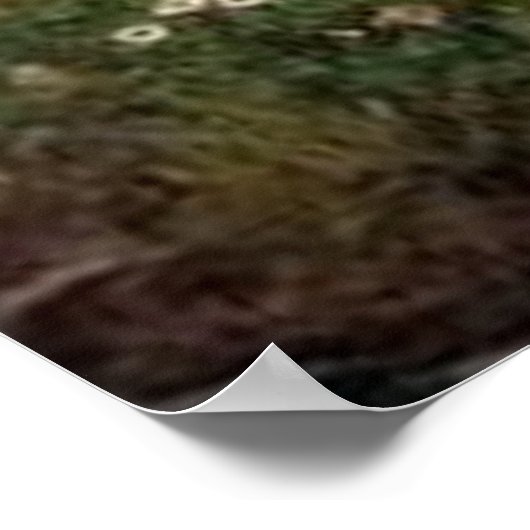 De lente verspreidt één Groene Lap van Bloemen - 1 Poster (Hoek)