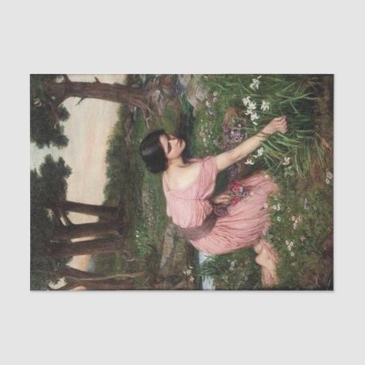 De lente verspreidt één Groene Lap van Bloemen - 1 Tissuepapier (Voorkant)