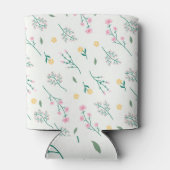 De lente Waterverf Botanisch Bloeiend Naadloos Blikjeskoeler (Achterkant)