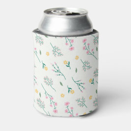 De lente Waterverf Botanisch Bloeiend Naadloos Blikjeskoeler