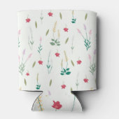 De lente Waterverf Botanisch Bloeiend Naadloos Blikjeskoeler (Achterkant)