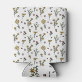 De lente Waterverf Botanisch Bloeiend Naadloos Blikjeskoeler (Achterkant)