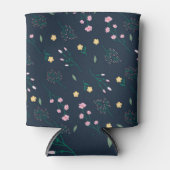 De lente Waterverf Botanisch Bloeiend Naadloos Blikjeskoeler (Voorkant)