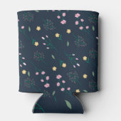 De lente Waterverf Botanisch Bloeiend Naadloos Blikjeskoeler (Achterkant)