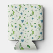 De lente Waterverf Botanisch Bloeiend Naadloos Blikjeskoeler (Achterkant)