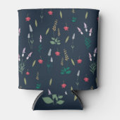 De lente Waterverf Botanisch Bloeiend Naadloos Blikjeskoeler (Voorkant)