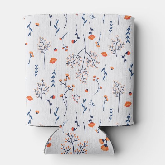 De lente Waterverf Botanisch Bloeiend Naadloos Blikjeskoeler (Achterkant)