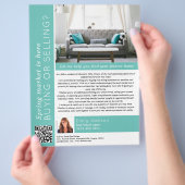 De lentemarkt is hier Vastgoed Marketing Flyer (Hand)