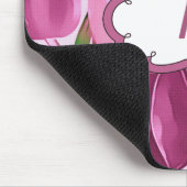 De lentetulpen die Douane Monogram Gift schilderen Muismat (Hoek)