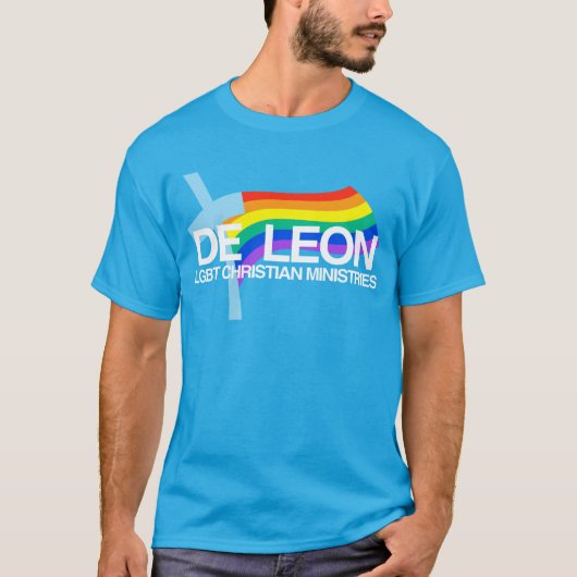 De Leon LGBT Christelijke ministeries van Logo en  T-shirt (Voorkant)