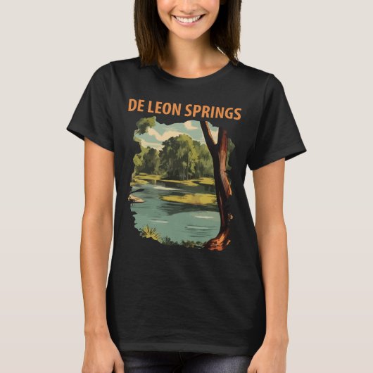 De Leon Springs Forest River Green Reis T-Shirt (Voorkant)