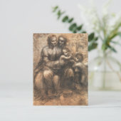 De Leonardo Cartoon van Leonardo da Vinci Briefkaart (Staand voorkant)