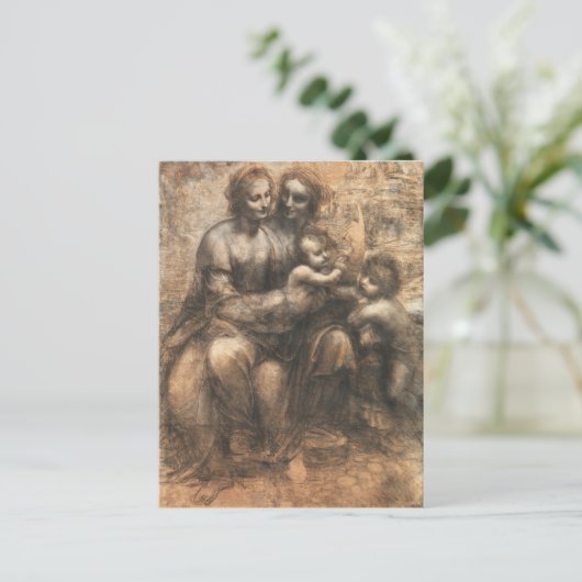 De Leonardo Cartoon van Leonardo da Vinci Briefkaart (Staand voorkant)