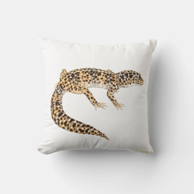De leopard Gecko Lizard Pillow Kussen (Voorkant)