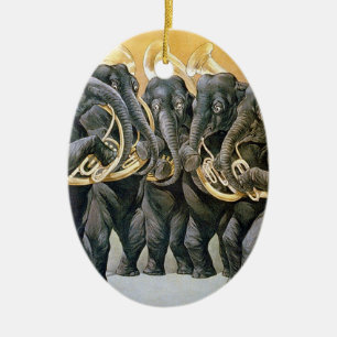 De lephant Brass Band Keramisch Ornament