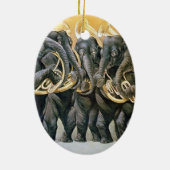 De lephant Brass Band Keramisch Ornament (Achterkant)