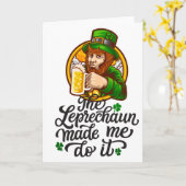 De Leprechaun heeft me ertoe aangezet Kaart (Gele Bloem)