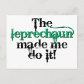 De leprechaun liet me het doen (bc) briefkaart (Voorkant)