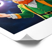 De Leprechaun Maan Sticker Poster (Hoek)
