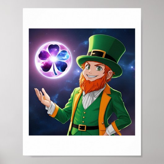 De Leprechaun Maan Sticker Poster (Voorkant)
