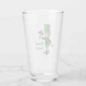 De Leprechaun met een klaver Glas (Achterkant)