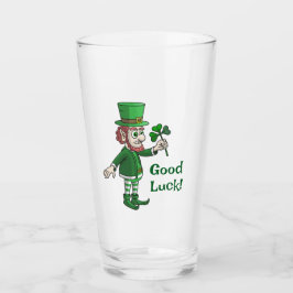 De Leprechaun met een klaver Glas