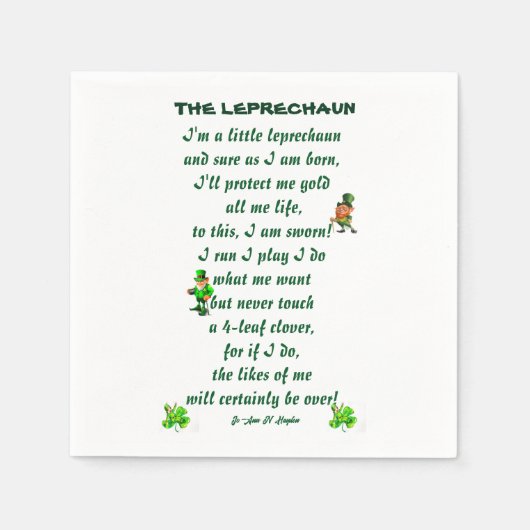 DE LEPRECHAUN POEM SERVET (Voorkant)
