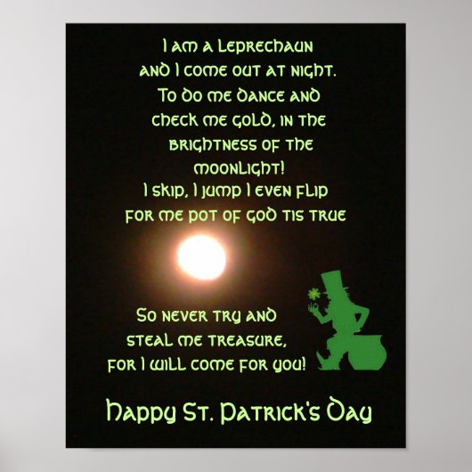 DE LEPRECHAUN SONG-kaart Poster (Voorkant)
