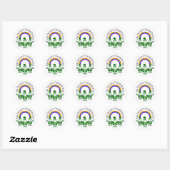 De Leprechaun Trio Klassieke Ronde Sticker (Vel)
