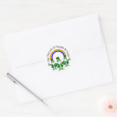De Leprechaun Trio Klassieke Ronde Sticker (Envelop)