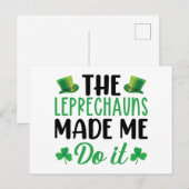 De Leprechauns laten me het doen St Patrick's Day Briefkaart (Voorkant / Achterkant)