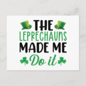 De Leprechauns laten me het doen St Patrick's Day Briefkaart (Voorkant)