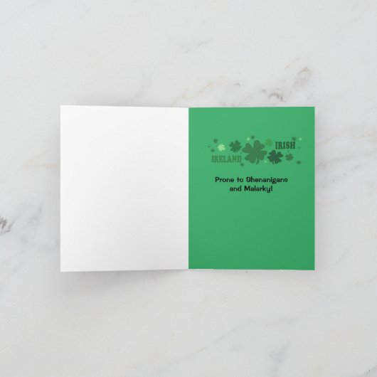 De Leprechauns lieten me het grappige Wenskaart do Kaart (Binnen)