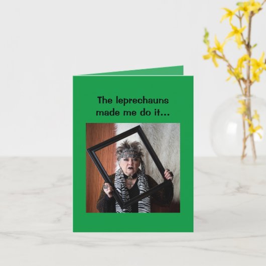 De Leprechauns lieten me het grappige Wenskaart do Kaart (Gele Bloem)