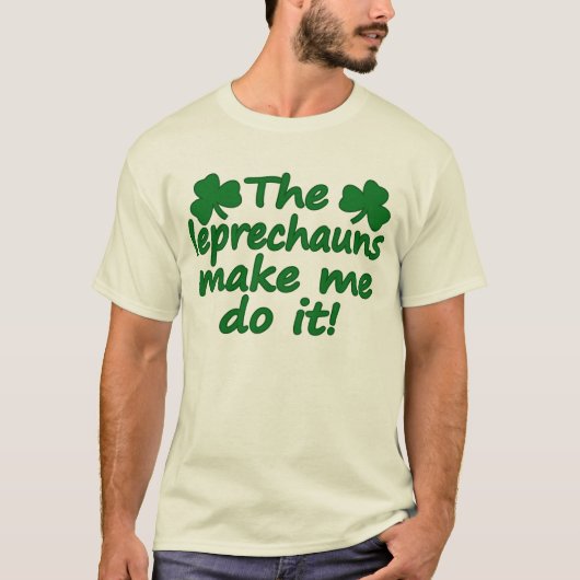 De Leprechauns maken dat ik het T-shirt doe (Voorkant)