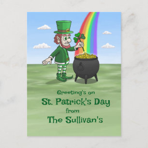 De Leprechauns St. Patrick's Dag Groeten Feestdagenkaart