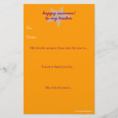 De leraar aan het eind van het jaar bedankt je not (Voorkant)