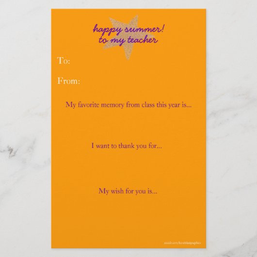 De leraar aan het eind van het jaar bedankt je not (Voorkant)