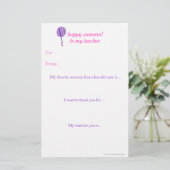 De leraar aan het eind van het jaar bedankt je not (Staand voorkant)