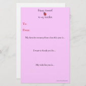 De leraar aan het eind van het jaar bedankt je not briefpapier (Voorkant / Achterkant)