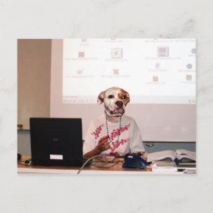 De leraar briefkaart